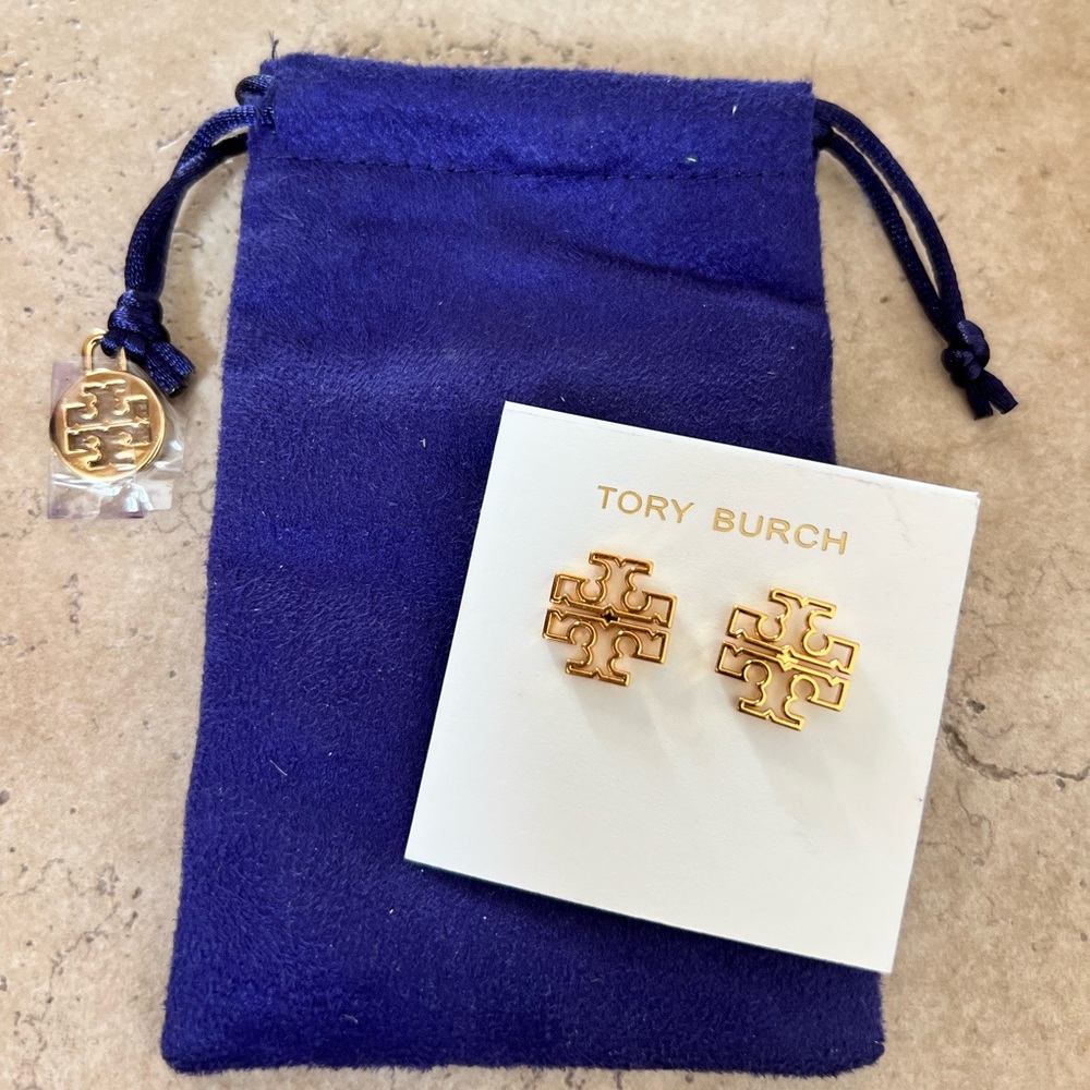 Tory Burch Britten Logo Earrings